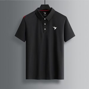 Mens-Polo-Shirt-Red-Tagged-Black